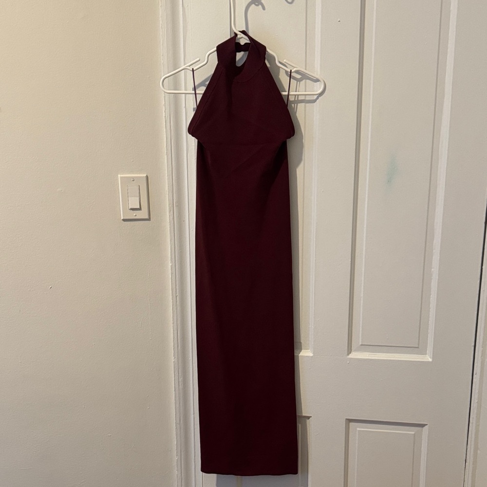 Zara Strapless Burgundy Dress